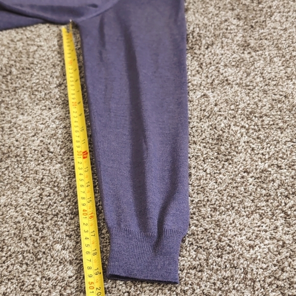 Black Brown 1826 Wool 100% Merino Wool italian Sweater Men's size large purple - Picture 7 of 9